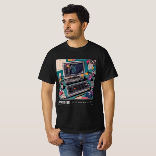 Retrocomputing T-shirt (Voorkant volledig)