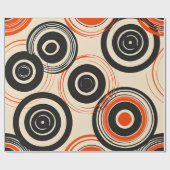 Retroconcentrische cirkels cadeaupapier (Vlak)