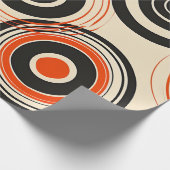 Retroconcentrische cirkels cadeaupapier (Hoek)