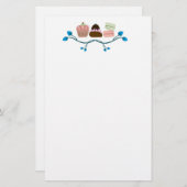 Retrocupcakes en macarons Papier (Voorkant / Achterkant)