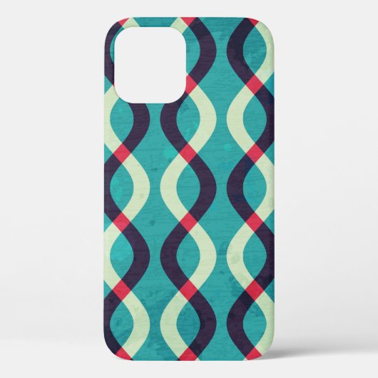 Retrocurven: Grunge-patrooneffect. Case-Mate iPhone Case (Achterkant)