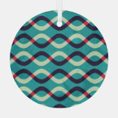 Retrocurven: Grunge-patrooneffect. Glas Ornament (Achterkant)