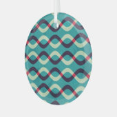 Retrocurven: Grunge-patrooneffect. Glas Ornament (Voorkant links)