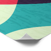 Retrocurven: Grunge-patrooneffect. Poster (Hoek)