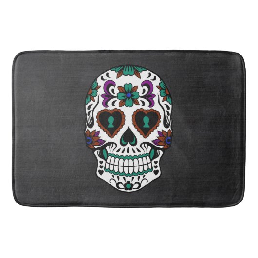 Retrodag van de dode suikerschedel badmat (Voorkant)