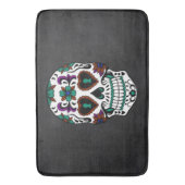 Retrodag van de dode suikerschedel badmat (Voorkant Verticaal)