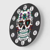 Retrodag van de dode suikerschedel grote klok (Hoek)