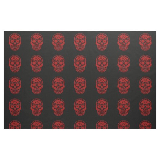 Retrodag van de dode suikerschedel stof (Fat Quarter)