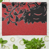 Retrodag van de dode suikerschedel theedoek (Gevouwen)