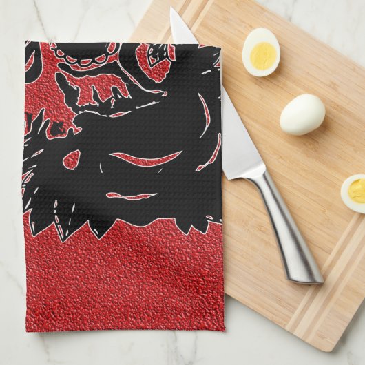 Retrodag van de dode suikerschedel theedoek (Quarter Fold)