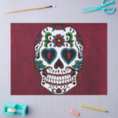 Retrodag van de dode suikerschedel tissuepapier (Craft)
