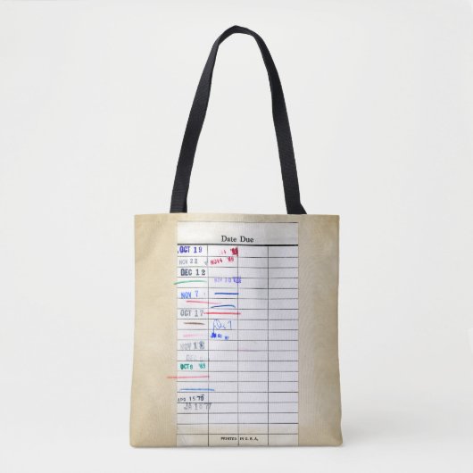 Retrodatum tapekaart Verschuldigde student Gestamp Tote Bag (Voorkant)