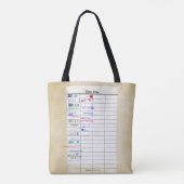 Retrodatum tapekaart Verschuldigde student Gestamp Tote Bag (Achterkant)