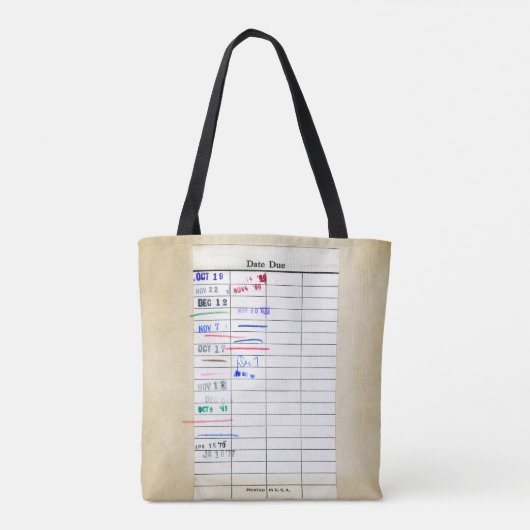 Retrodatum tapekaart Verschuldigde student Gestamp Tote Bag (Achterkant)