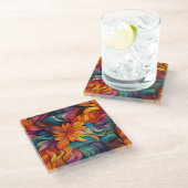 Retrodelic Art Glass Onderzetter (Schuin)