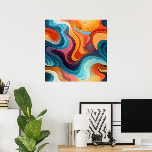 Retrodelic Art Poster (Thuiskantoor)