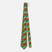 Retrodelische Art Necktie Stropdas (Voorkant)