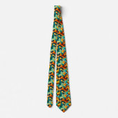 Retrodelische Art Necktie Stropdas (Achterkant)