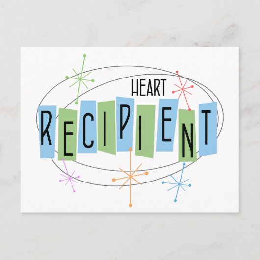 Retrodesign — Heart Transplant Recipient Briefkaart (Voorkant)