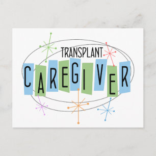 Retrodesign Transplant Caregiver Briefkaart