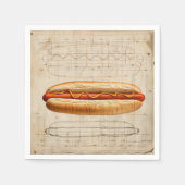 Retrodiagram van hotdog servet (Voorkant)