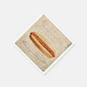 Retrodiagram van hotdog servet (Hoek)