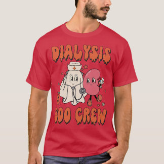 Retrodialyse Boo Crew Dialyse Verpleegkundige Hall T-shirt