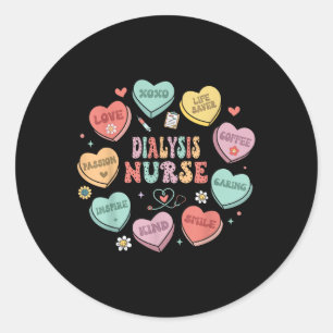 Retrodialyse Verpleegkundige Valentijn Hart Vrouwe Ronde Sticker