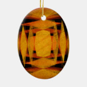 Retrodiamantpatroon Keramisch Ornament (Achterkant)