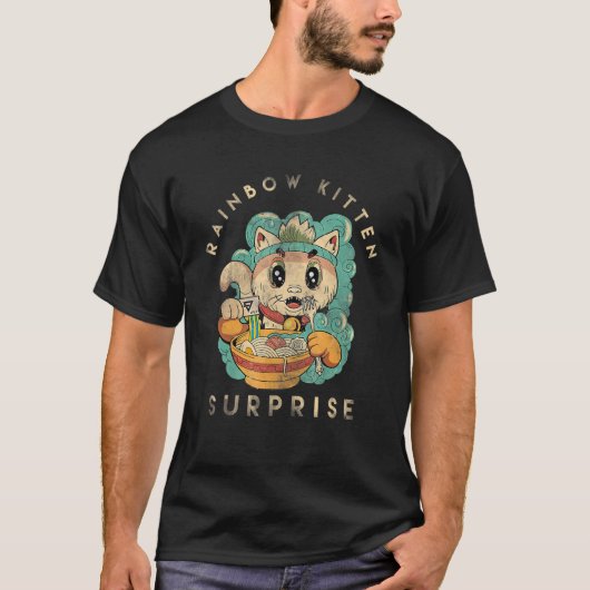 Retrodieren  katten regenboogkeukenonderneming t-shirt (Voorkant)