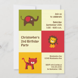 Retrodiertjes moderne verjaardagsfeestdag kaart