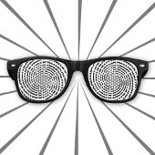 Retroduizeligheid hypnosespiraal retro zonnebril