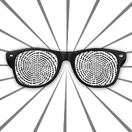 Retroduizeligheid hypnosespiraal retro zonnebril
