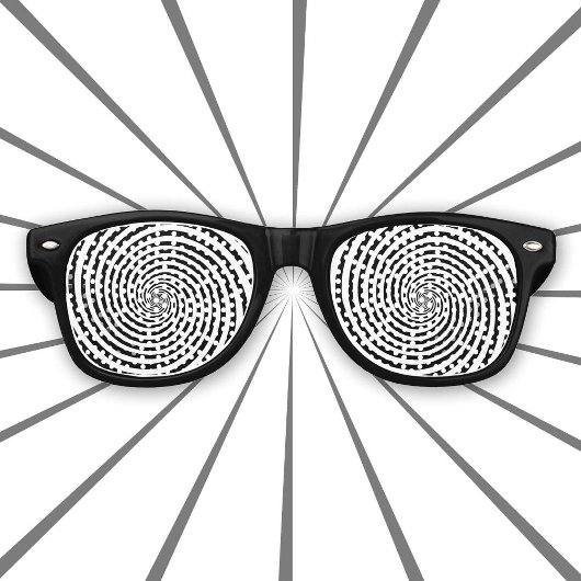 Retroduizeligheid hypnosespiraal retro zonnebril