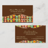 Retroeieren op chocolade/DIY achtergrond Visitekaartje (Voorkant / Achterkant)