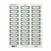 Retroeporen en halve cirkels etiket (Full Sheet)