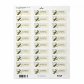 Retroetiket met adres van pauwoog etiket (Full Sheet)
