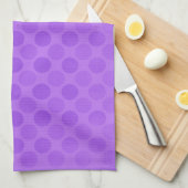 Retrofaded paarse cirkels theedoek (Quarter Fold)