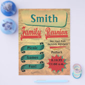  retrofamilie verzamelt reünie Flyer (Enkel)