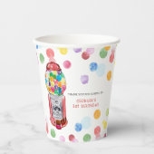 Retrofballmachine | Kinderen van Birthday Papieren Bekers (Voorkant)