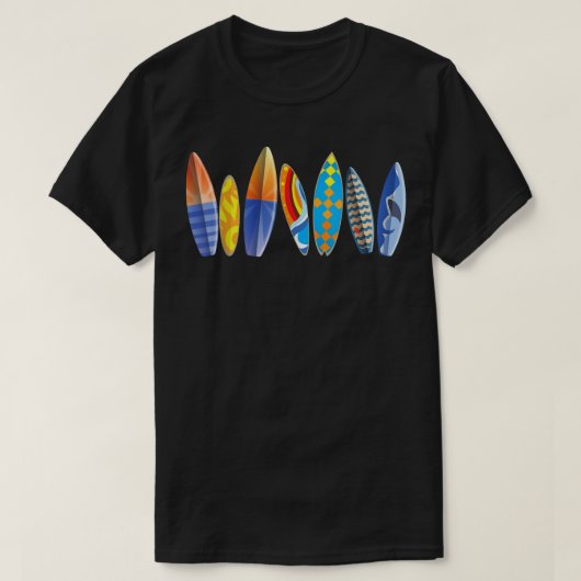 retrofborden met klassieke surfer 14 t-shirt (Design voorkant)