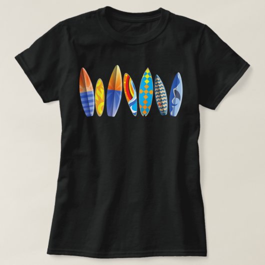  retrofborden met klassieke surfer Pr T-shirt (Design voorkant)