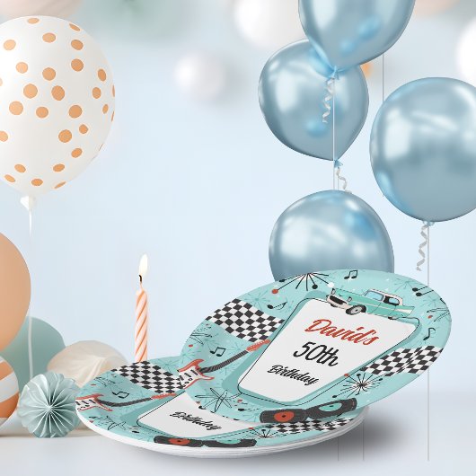 Retrofeest jaren 50 papieren bordje