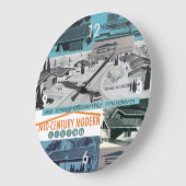 Retrofiele 60s Moderne Mozaïek! Grote Klok (Hoek)