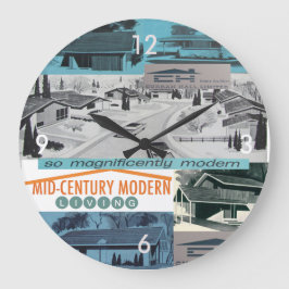 Retrofiele 60s Moderne Mozaïek! Grote Klok