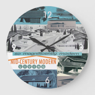 Retrofiele 60s Moderne Mozaïek! Grote Klok