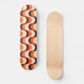Retrofielen naadloze Abstracte kunst Skateboard (Voorkant)