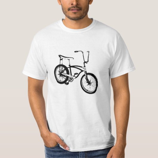 Retrofiets - zwart t-shirt (Voorkant)