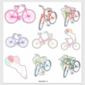 Retrofietsen Sticker (Vel)