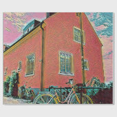 Retrofietskunst Cadeaupapier (Vlak)